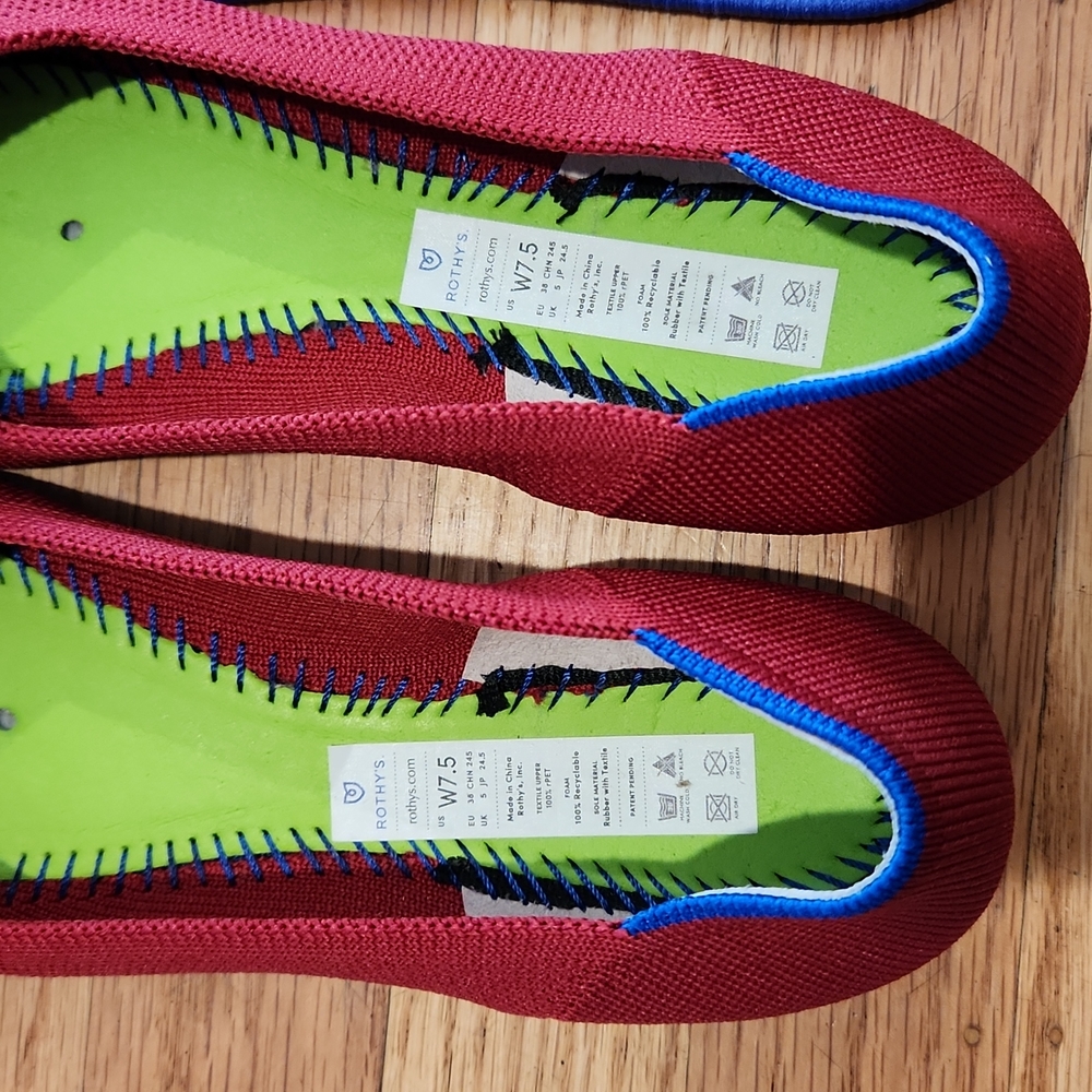 Like New Rothy's The Point Chili Red 7.5 - Picture 7 of 9